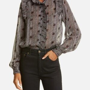 Ba&sh Elegant Black and White Women's Top